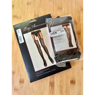 Leg Avenue Black Fishnet Thigh High Set of 2 / Fishnet Thigh Highs / NIP / NWT